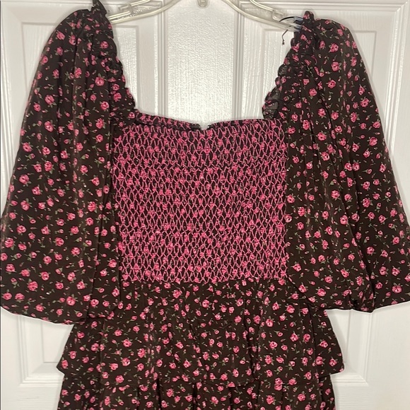 Vestique Pink and Brown Mini Dress - Picture 3 of 8